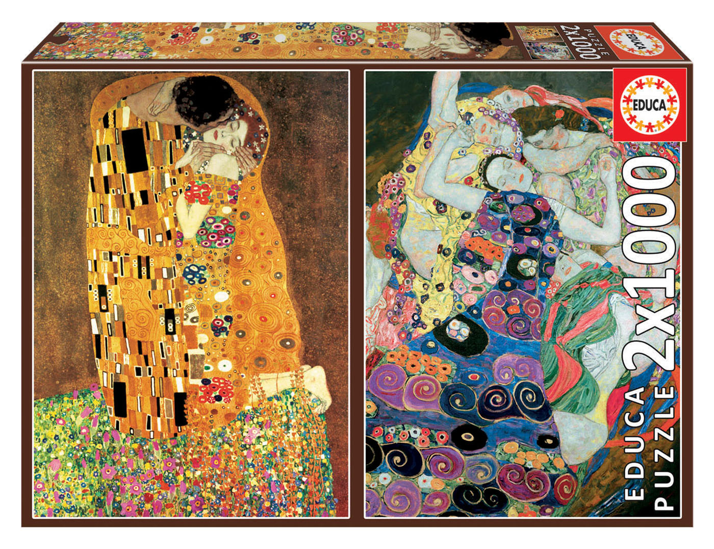 18488_01_high 2×1000 El Beso + La Virgen, Gustav Klimt Eb-18488 - Slika 1