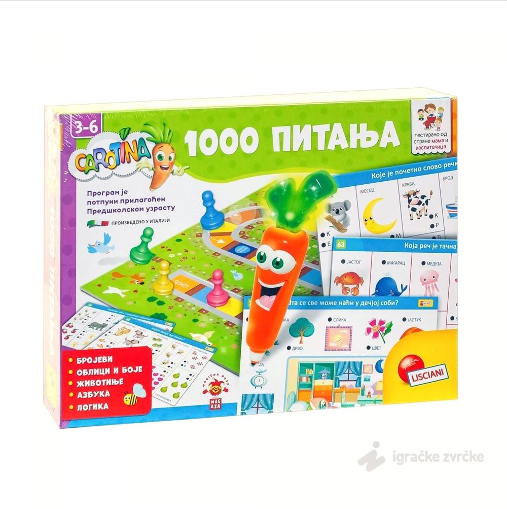 carotina-edukativna-igra-1000-pitanja-lisciani-829 LISCIANI CAROTINA EDUKATIVNA IGRA 1000 PITANJA 39269 - Slika 1