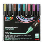 UNI set PC-5M Posca/1.8-2.5mm 1/8 METALIK BOJE 67848