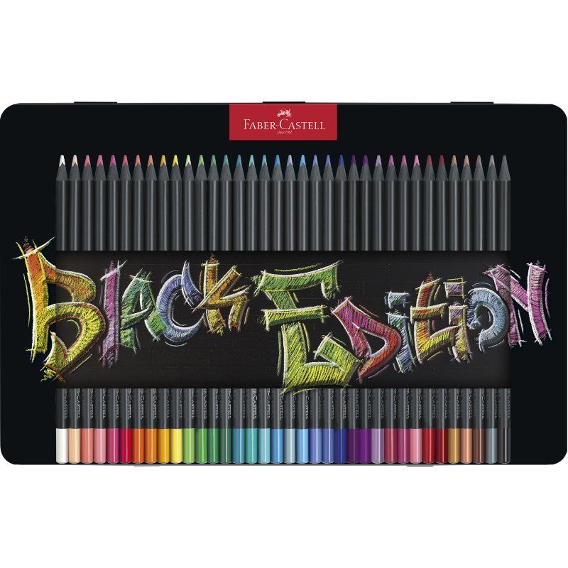 116437 FABER CASTELL DRVENE BOJICE 1/36 BLACK EDITION METALNA K. SIFRA - 116437 - Slika 1