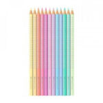 Drvene bojice 12 FABER CASTELL grip sparkle pastel u metalnoj kutiji šifra artikla: 201910 - Slika 2