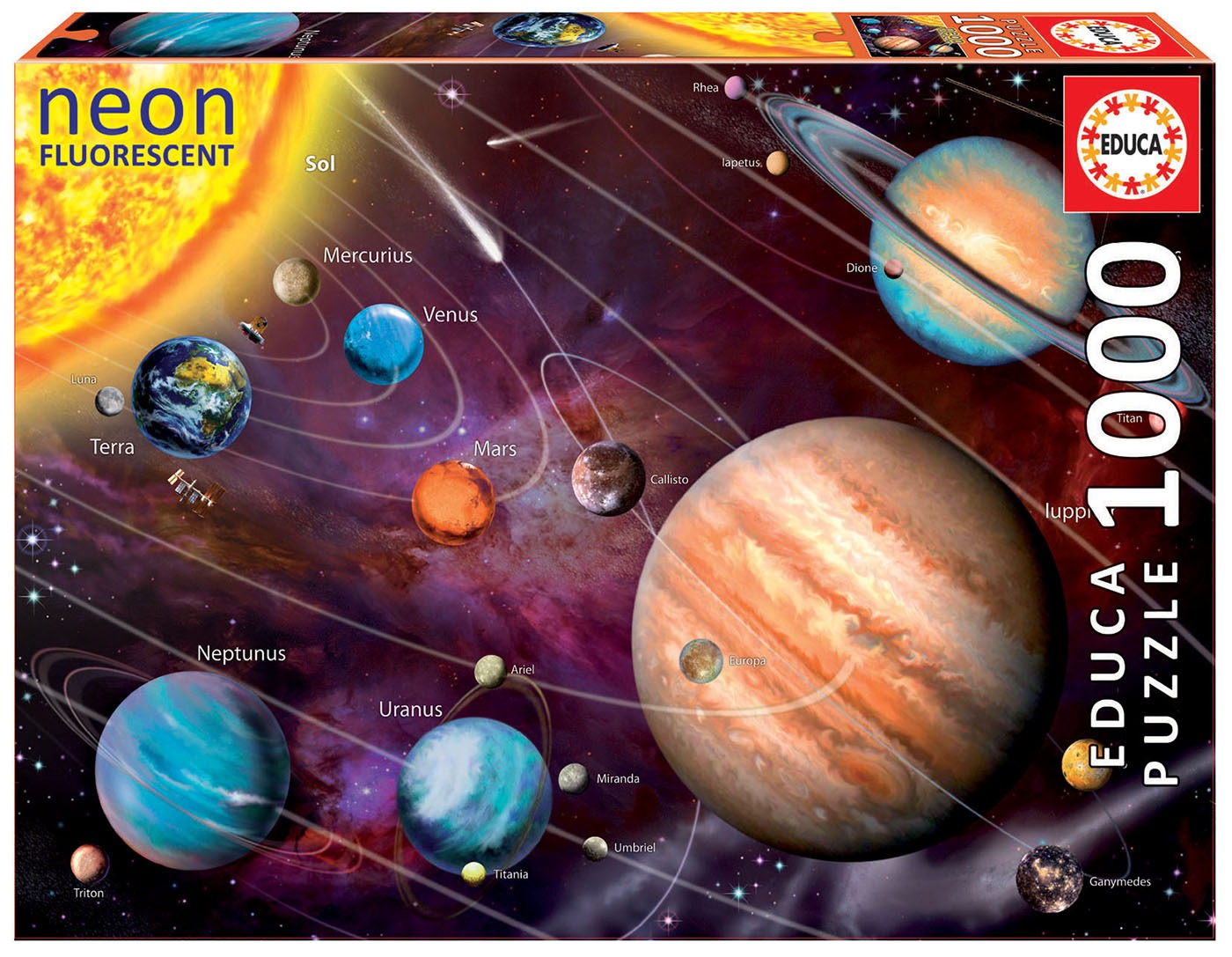 EP810_14_14461.eps Puzzle 1000 Solar system “Neon” Sifra 14461 - Slika 1