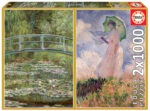 Puzzle 2×1000 Claude Monet – The Water-Lily Pond + Woman With Parasol Turned to the Left Sifra 19270