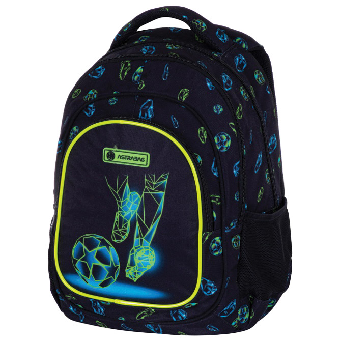 000024812 Ranac đački anatomski 3zipa AB330 Football Motion 25.Astrabag 502023066 crno-zeleni Šifra: 000024812 - Slika 1